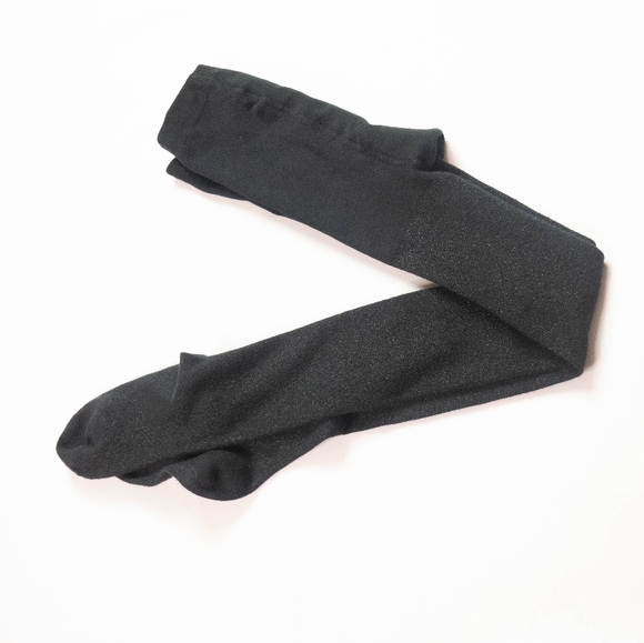 The Children's Place Big Girl's Size 8-10 Black Gold Sparkling Shimmer Tights - Picture 1 of 6